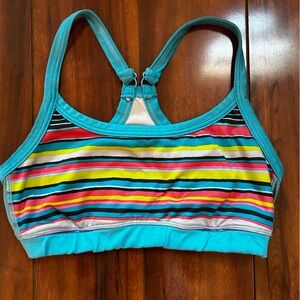 Striped sports bra